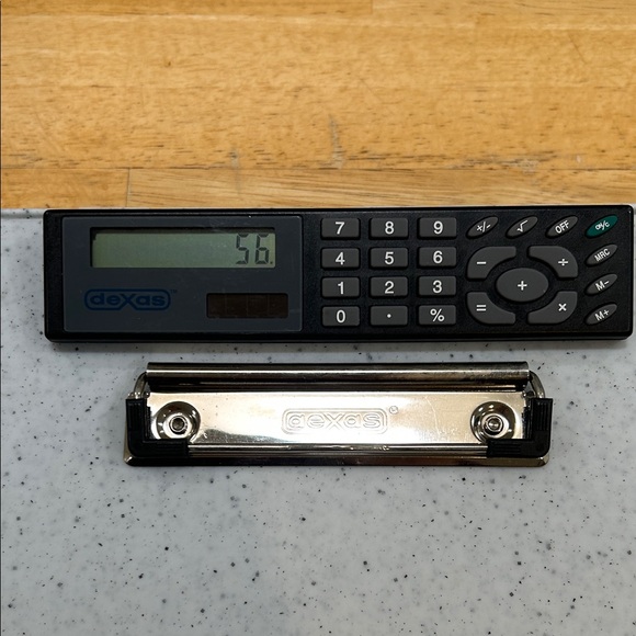 Dexas White Clipboard with Solar Calculator & Inside Storage & Handle - Picture 12 of 14